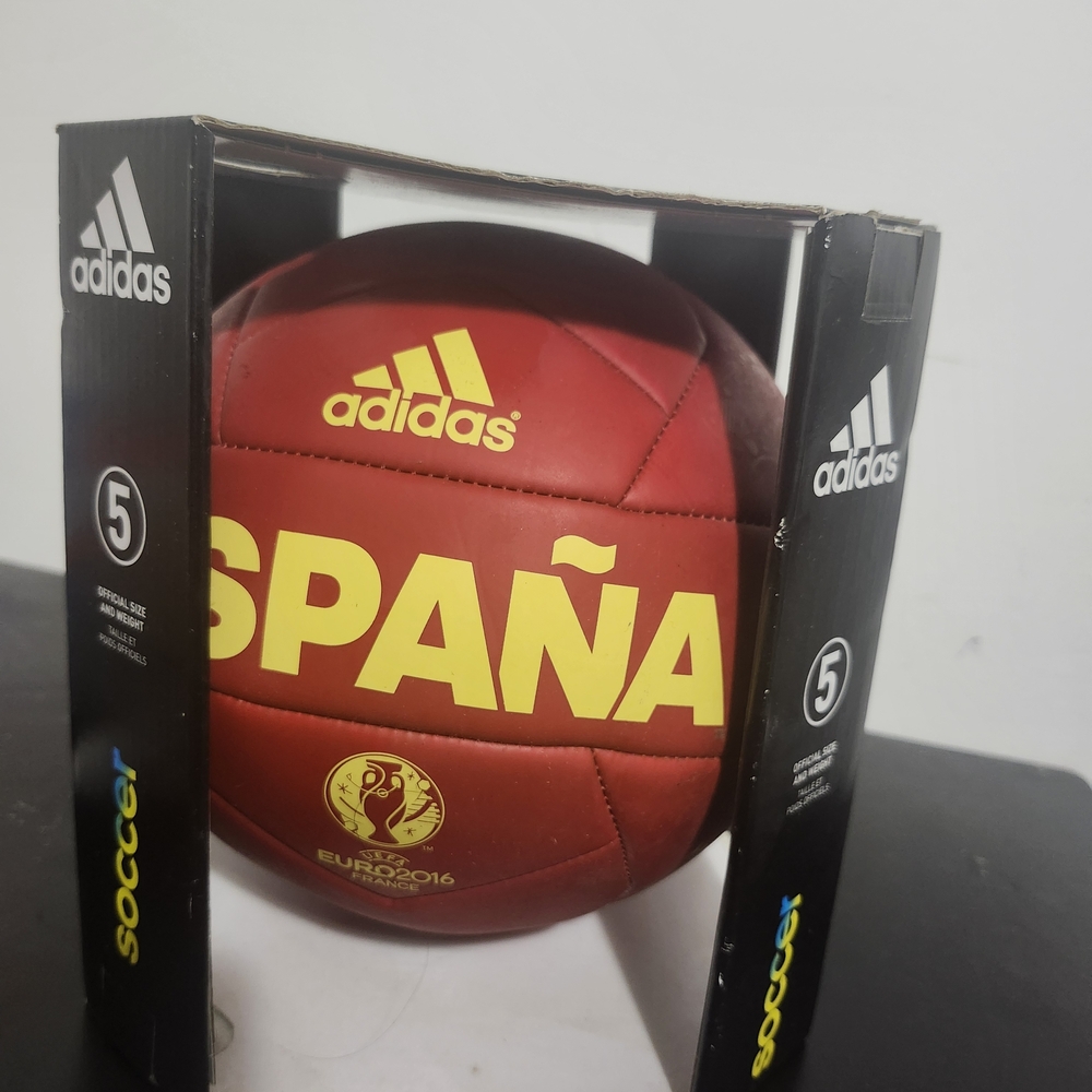 Limited Edition Adidas Red and Yellow Euro 2016 Soccer Ball